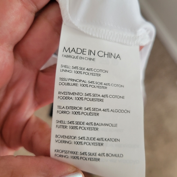 Club Monaco KellBee Silk Dress 6 NWT One Shoulder Ruffle Tropical Pineapples - Picture 13 of 16